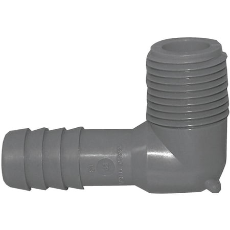 Boshart 1/2 In. Male 90 Deg. Polypropylene Insert Elbow 1/4 Bend UPPME-05